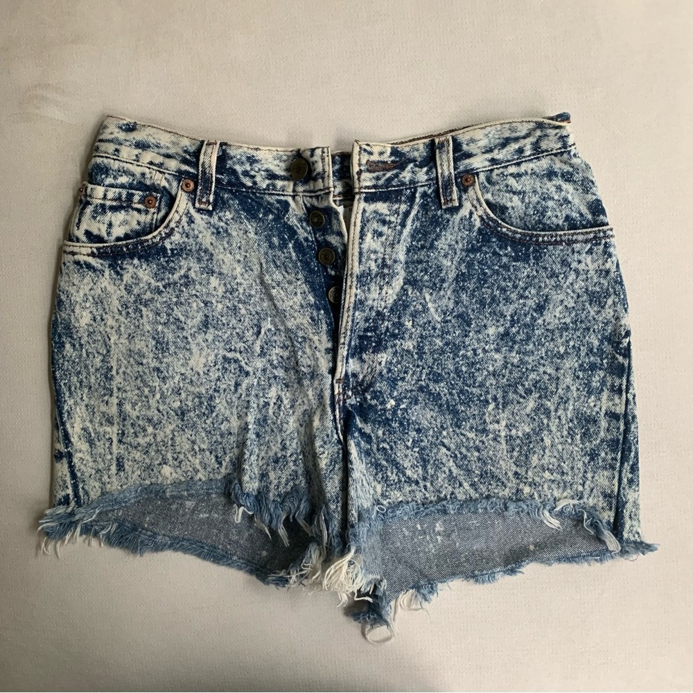 Vintage Acid Wash Cut-Off Jean Shorts